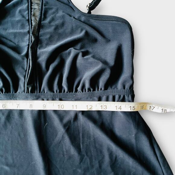 MagicSuit Don't Mesh with Me Colleen Mesh Wire-Free Tankini Top Black Solid 12 - Picture 8 of 12